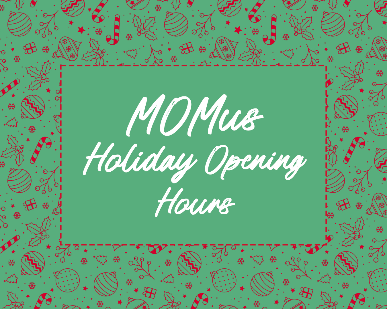 Εορταστικό ωράριο λειτουργίας των χώρων του MOMus 